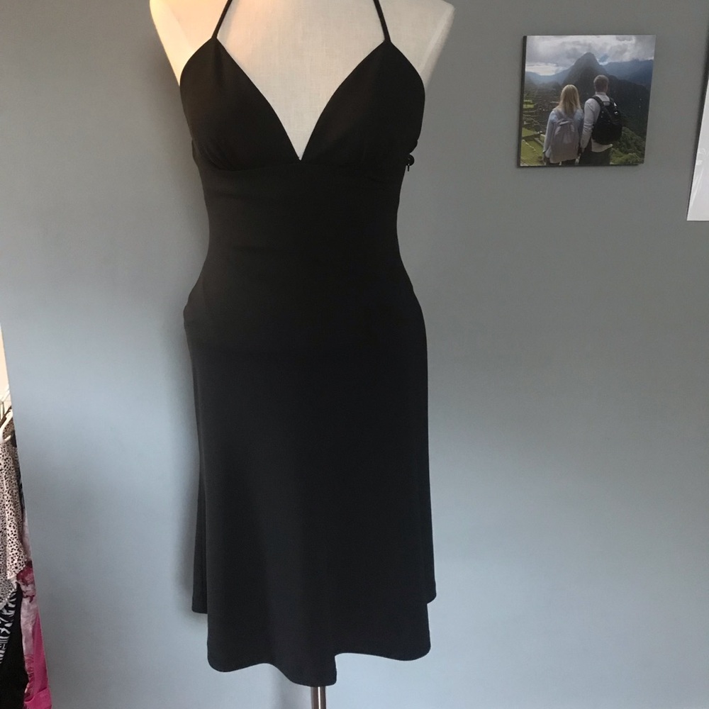 WHBM little black strappy dress, size 2